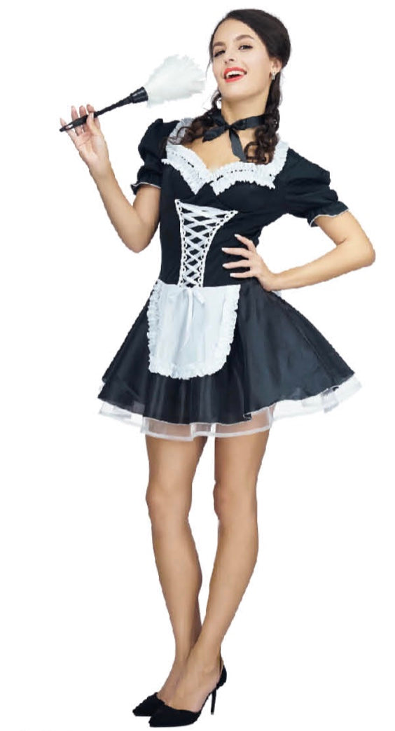 ADULT DELUXE FRENCH MAID COSTUME